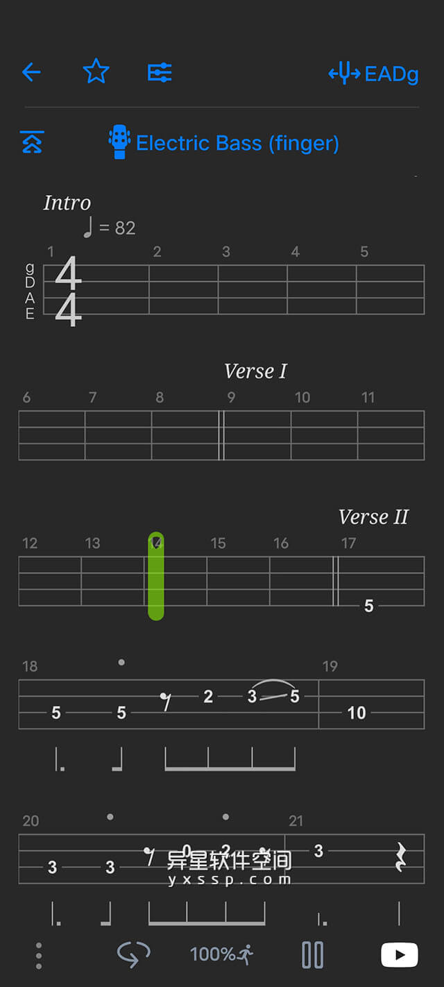 《Songsterr+》v6.1.14 2025白金版｜百万级吉他谱库 动态和弦追踪+AI调音 支持乐队多轨练习