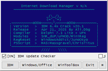 IDM 6.4x by Ali.Dbg(IDM激活工具最新版) v20.4 绿色版