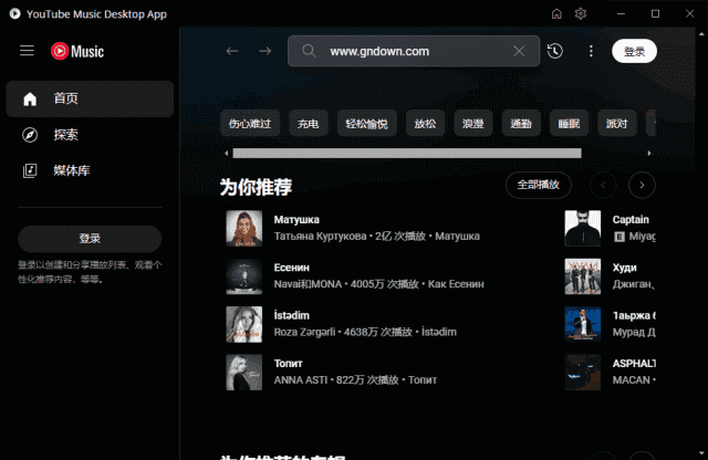 YouTube Music Desktop(YouTube音乐播放器) v2.0.9 多语便携版